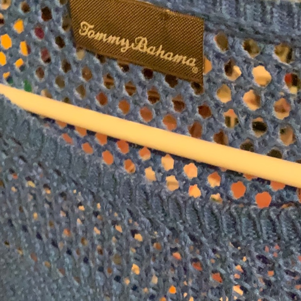 Tommy Bahama blue side button down sweater